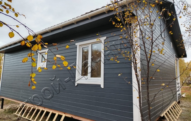 4 Каркасно-щитовой дом Д-37, 9х6м, 65 М², Мурманская область, посёлок Минькино. (13)